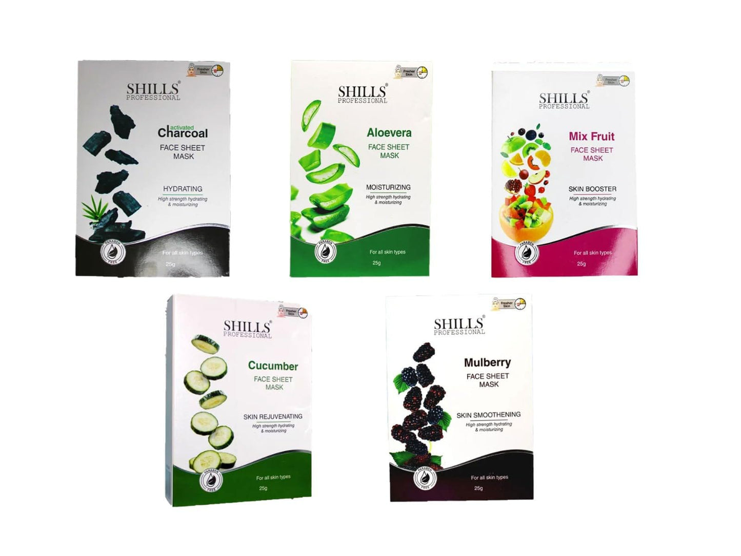MIX FRUIT SHEET MASK WITH SERUM (Pack of 6)