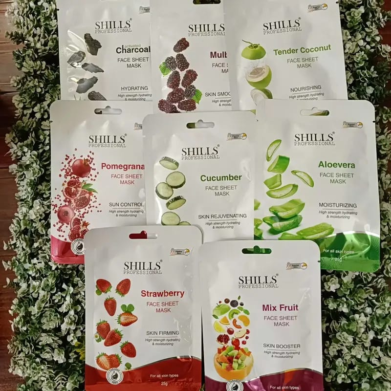 MIX FRUIT SHEET MASK WITH SERUM (Pack of 6)